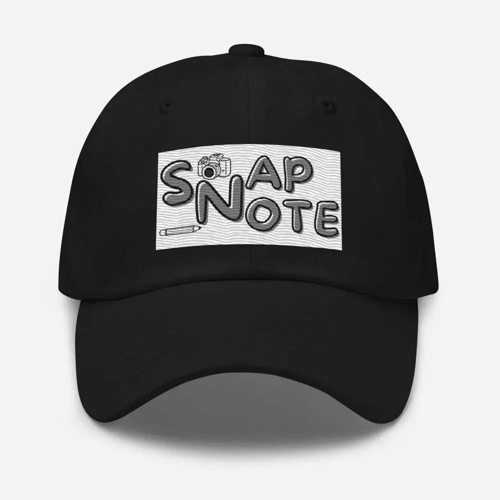 Baseball Cap Men Women Teens Unisex - Chino Cotton Twill - Brand Logo Pattern One-Size-Fits-All - Black - 39.90 - SnapNote streetwear