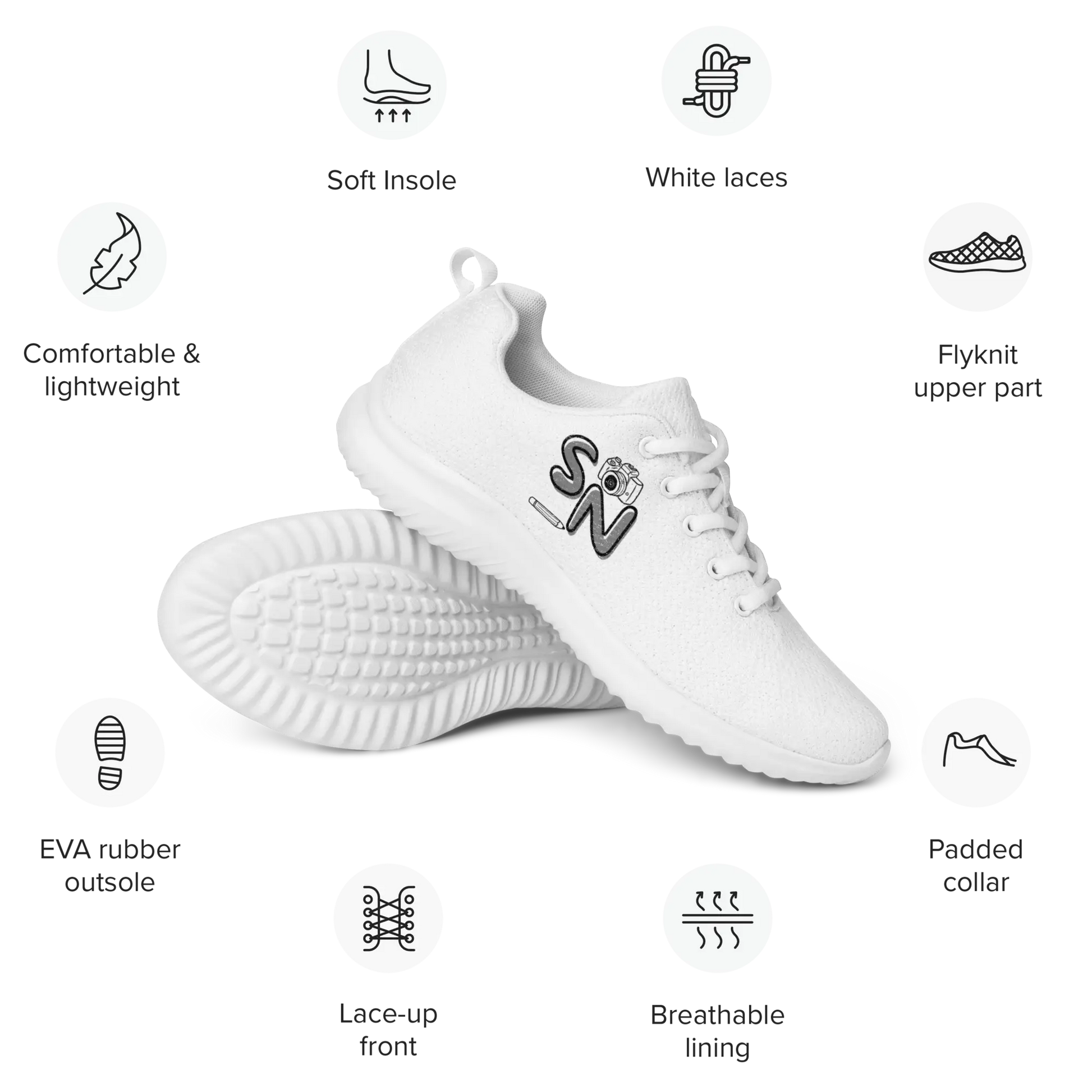 **** - Men’s Athletic Shoes Sneakers - Brand Logo Pattern Casual Wear - SnapNote Streetwear SnapNote streetwear