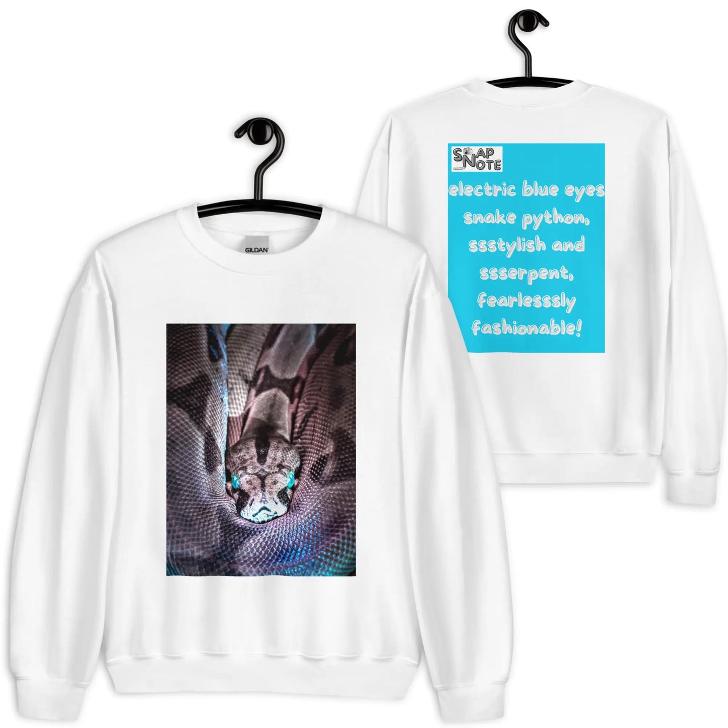 Sweatshirt Jersey Jumper Pullover Sweater Men Women Teenagers Unisex - animal reptile blue eyes snake blue pattern - White - 59.90 - SnapNote streetwear