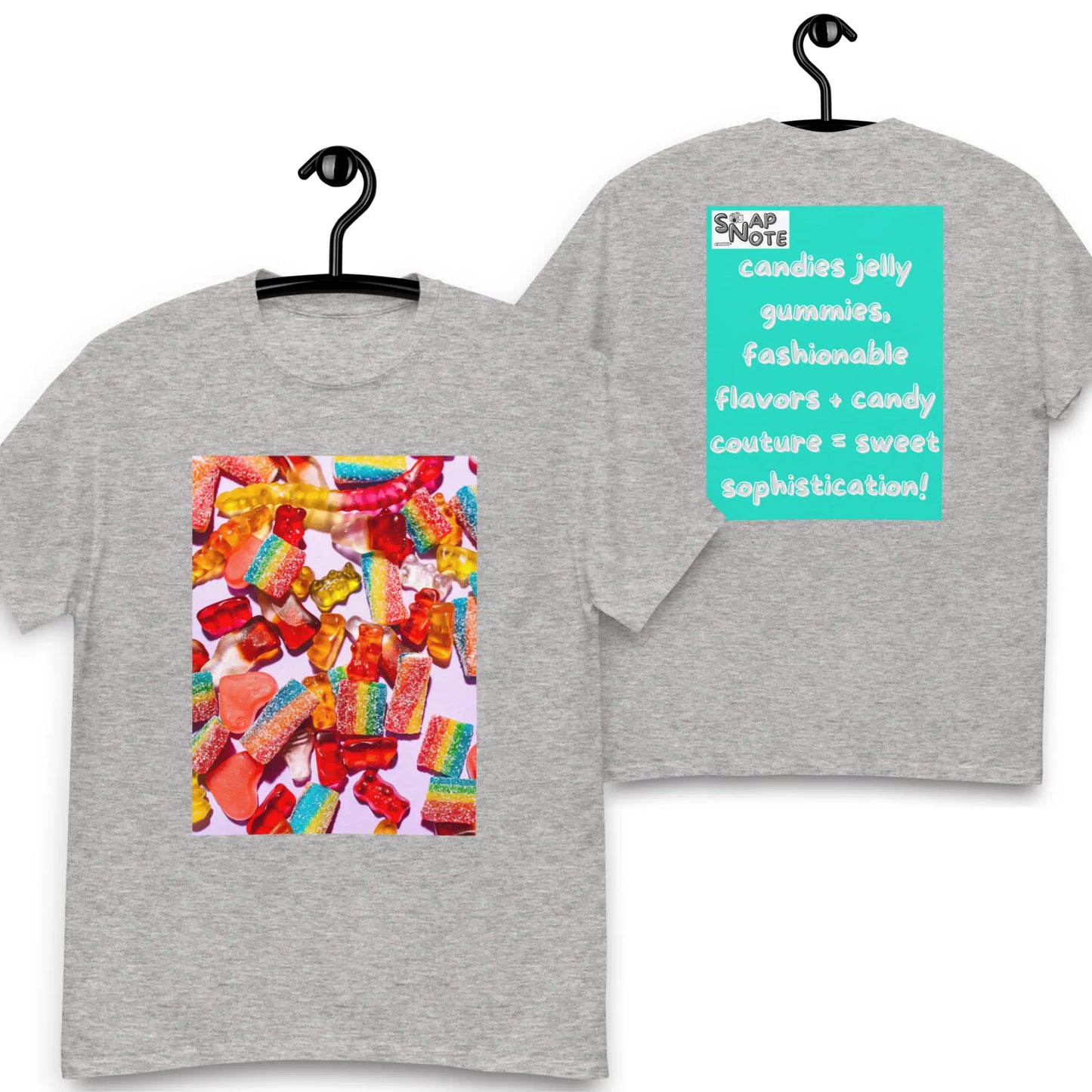 T-Shirt TShirt Tee Men Women Teens Unisex Heavy Cotton Round Neck - candies sweets maths equation turquoise pattern - Sport-Grey - 34.90 - SnapNote streetwear