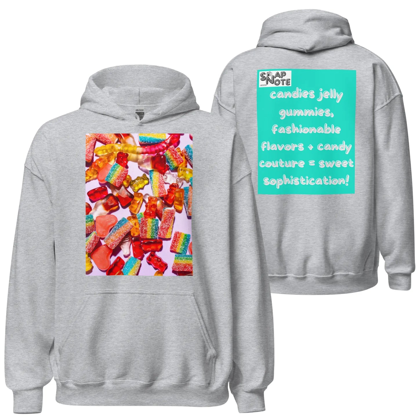 Hoodie Hooded Sweatshirt Hooded Jersey Hooded Jumper Hooded Pullover Hooded Sweater Men Women Teens - candies sweets maths equation turquoise pattern - Sport-Grey - 74.90 - SnapNote streetwear