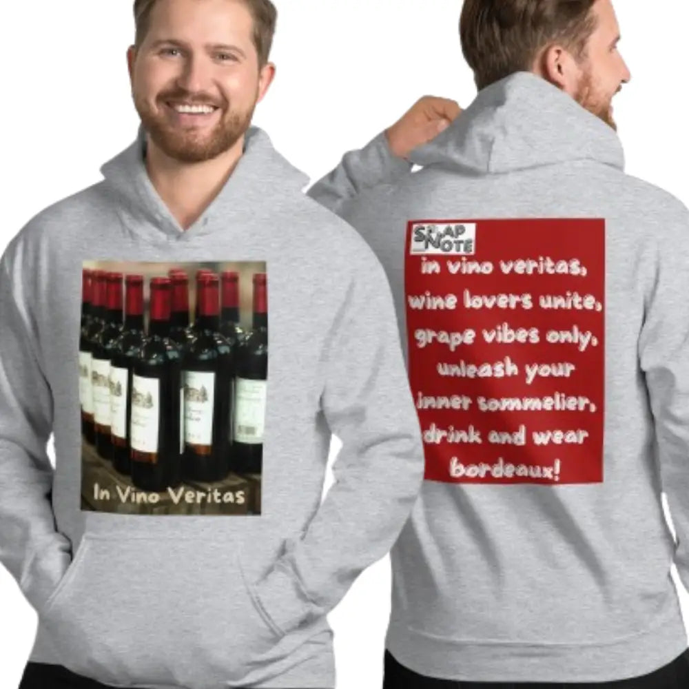 Man supermodel wearing Hoodie Hooded Sweatshirt Hooded Jersey Hooded Jumper Hooded Pullover Hooded Sweater Men Women Teens Unisex - bordeaux wine bottles maroon pattern - Sport-Grey - 74.90 - SnapNote streetwear