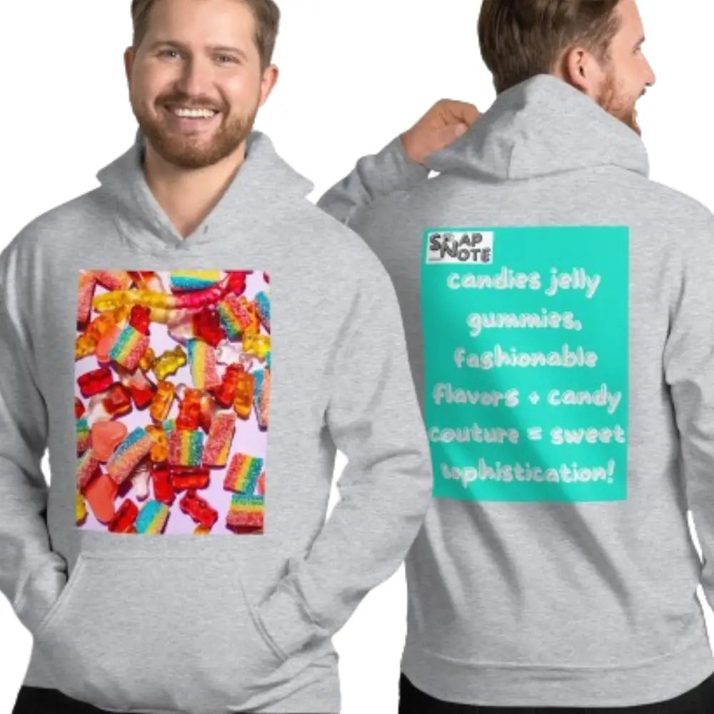 Man supermodel wearing Hoodie Hooded Sweatshirt Hooded Jersey Hooded Jumper Hooded Pullover Hooded Sweater Men Women Teens - candies sweets maths equation turquoise pattern - Sport-Grey - 74.90 - SnapNote streetwear