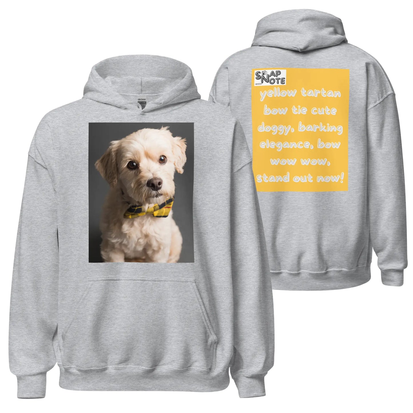 Hoodie Hooded Sweatshirt Hooded Jersey Hooded Jumper Hooded Pullover Hooded Sweater Men Women Teens Unisex - animal pet elegant doggy yellow pattern - Sport-Grey - 74.90 - SnapNote streetwear