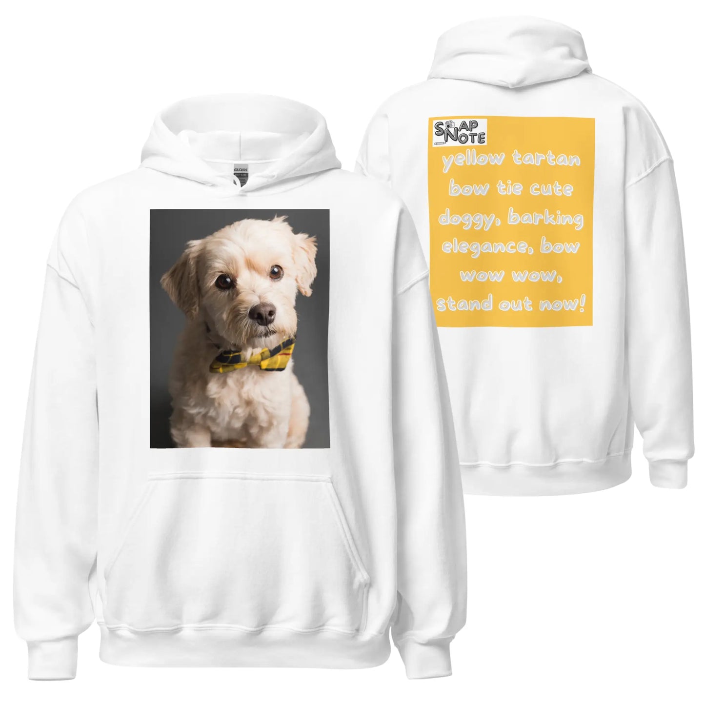 Hoodie Hooded Sweatshirt Hooded Jersey Hooded Jumper Hooded Pullover Hooded Sweater Men Women Teens Unisex - animal pet elegant doggy yellow pattern - White - 74.90 - SnapNote streetwear