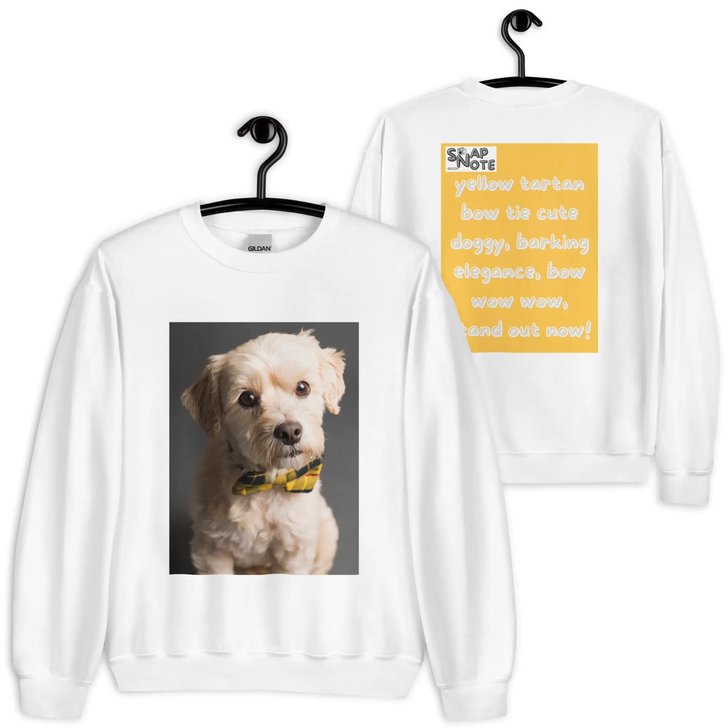 Sweatshirt Jersey Jumper Pullover Sweater Men Women Teenagers Unisex - animal pet elegant doggy yellow pattern - White - 59.90 - SnapNote streetwear