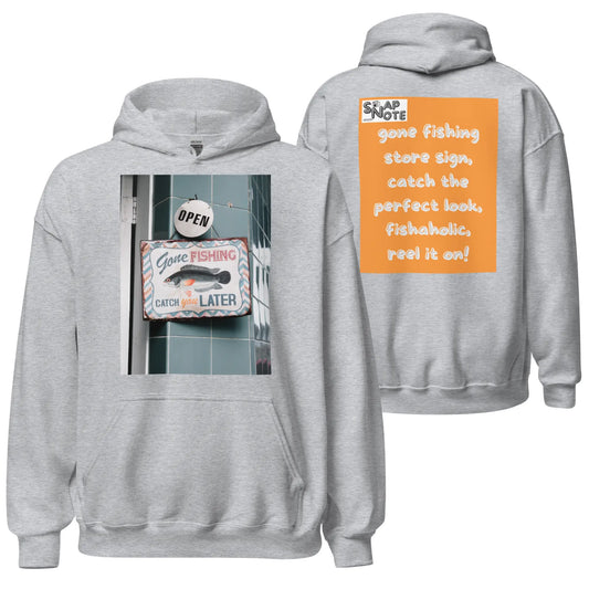 Hoodie Hooded Sweatshirt Hooded Jersey Hooded Jumper Hooded Pullover Hooded Sweater Men Women Teens - outdoor hobby fishing store orange pattern - Sport-Grey - 74.90 - SnapNote streetwear