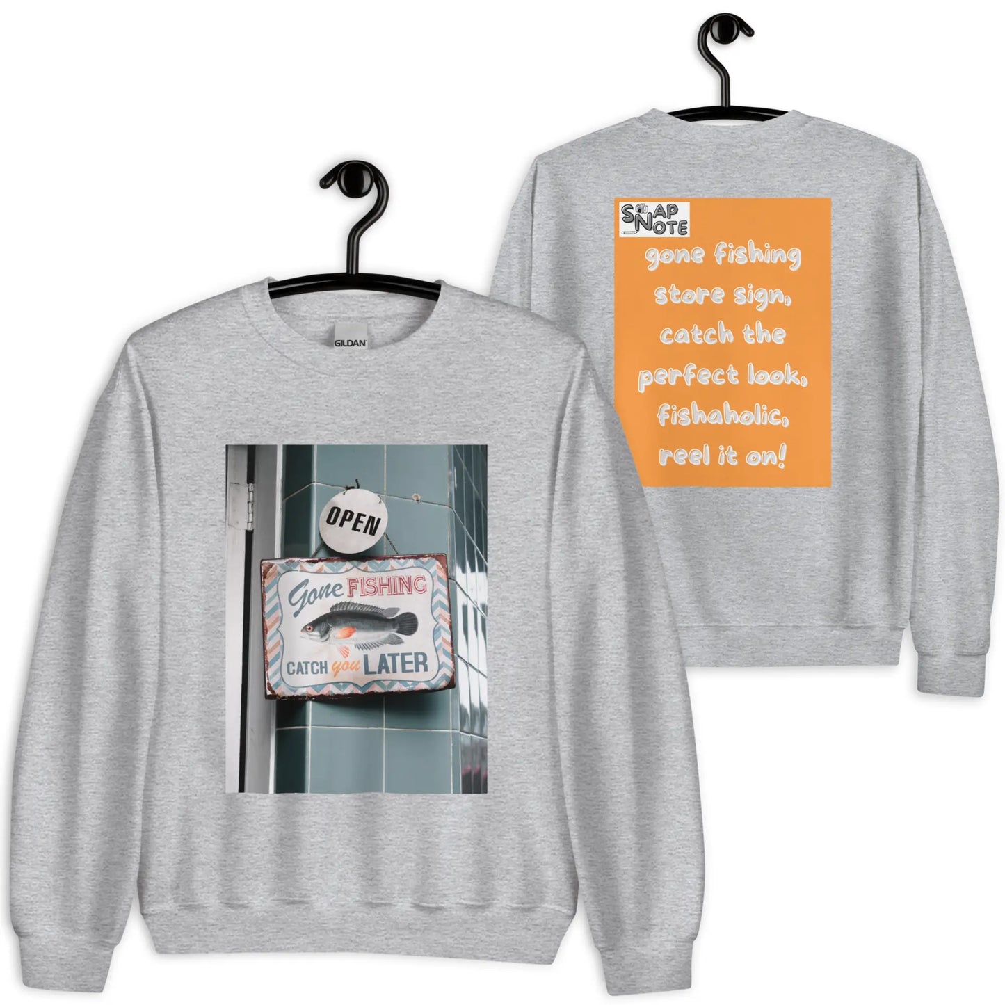 Sweatshirt Jersey Jumper Pullover Sweater Men Women Teenagers Unisex - outdoor hobby fishing store orange pattern - Sport-Grey - 59.90 - SnapNote streetwear