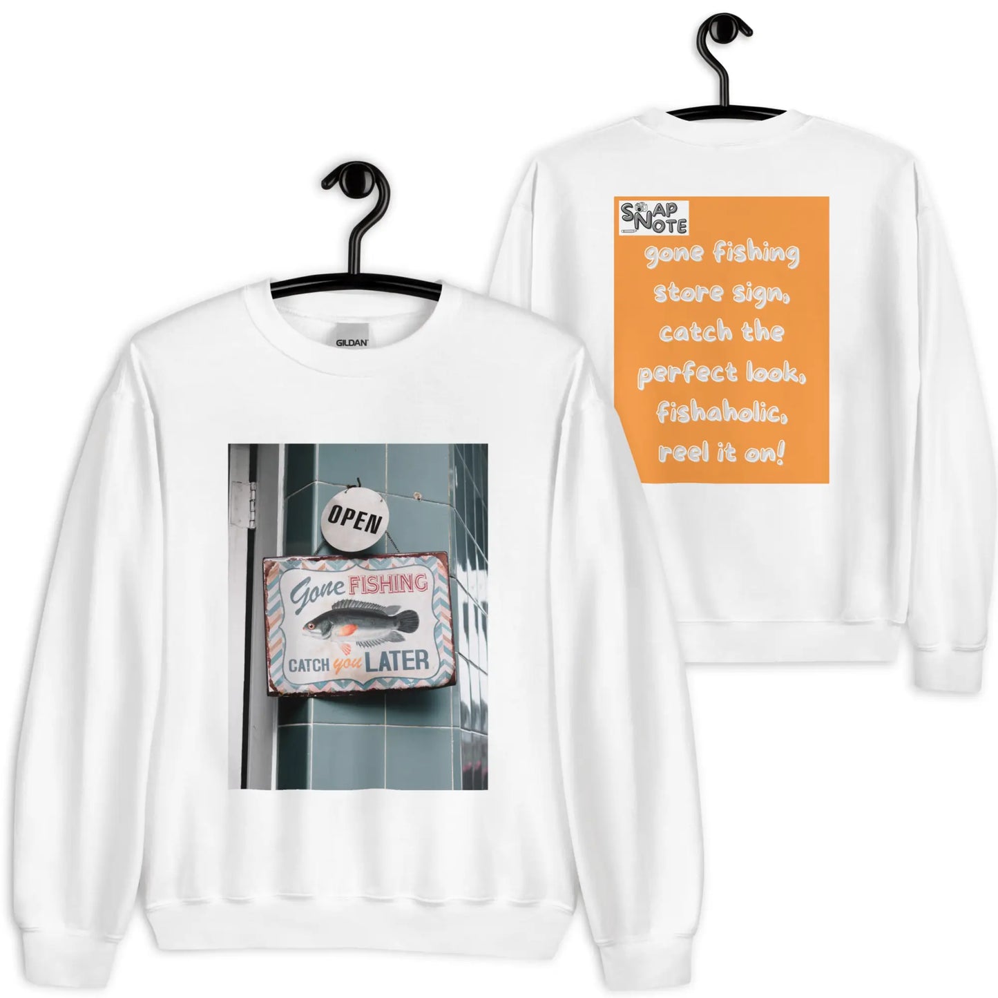 Sweatshirt Jersey Jumper Pullover Sweater Men Women Teenagers Unisex - outdoor hobby fishing store orange pattern - White - 59.90 - SnapNote streetwear