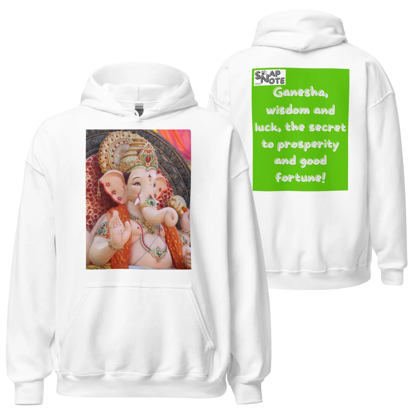 Hoodie Hooded Sweatshirt Hooded Jersey Hooded Jumper Hooded Pullover Hooded Sweater Men Women Teens - ganesha religion bollywood india green pattern - White - 74.90 - SnapNote streetwear