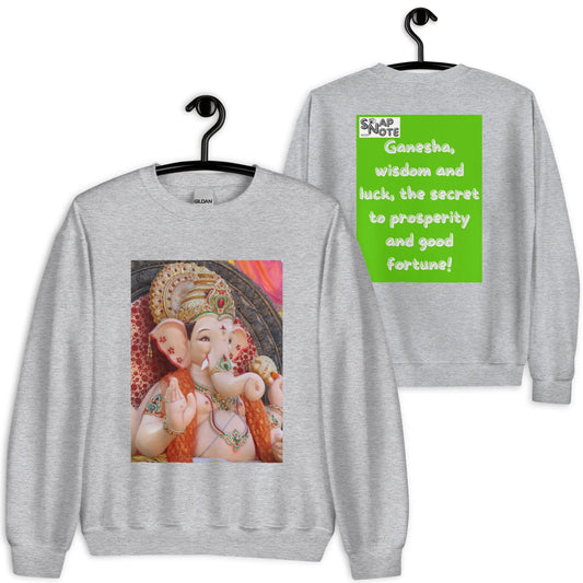 Sweatshirt Jersey Jumper Pullover Sweater Men Women Teenagers Unisex - ganesha religion bollywood india green pattern - Sport-Grey - 59.90 - SnapNote streetwear