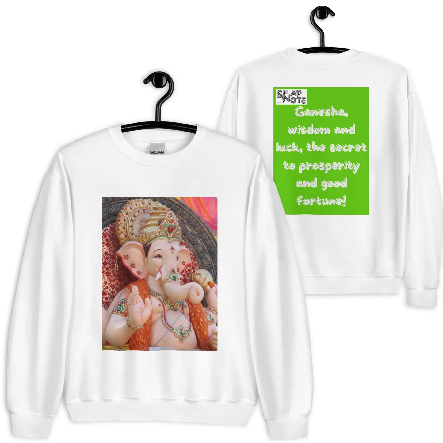 Sweatshirt Jersey Jumper Pullover Sweater Men Women Teenagers Unisex - ganesha religion bollywood india green pattern - White - 59.90 - SnapNote streetwear