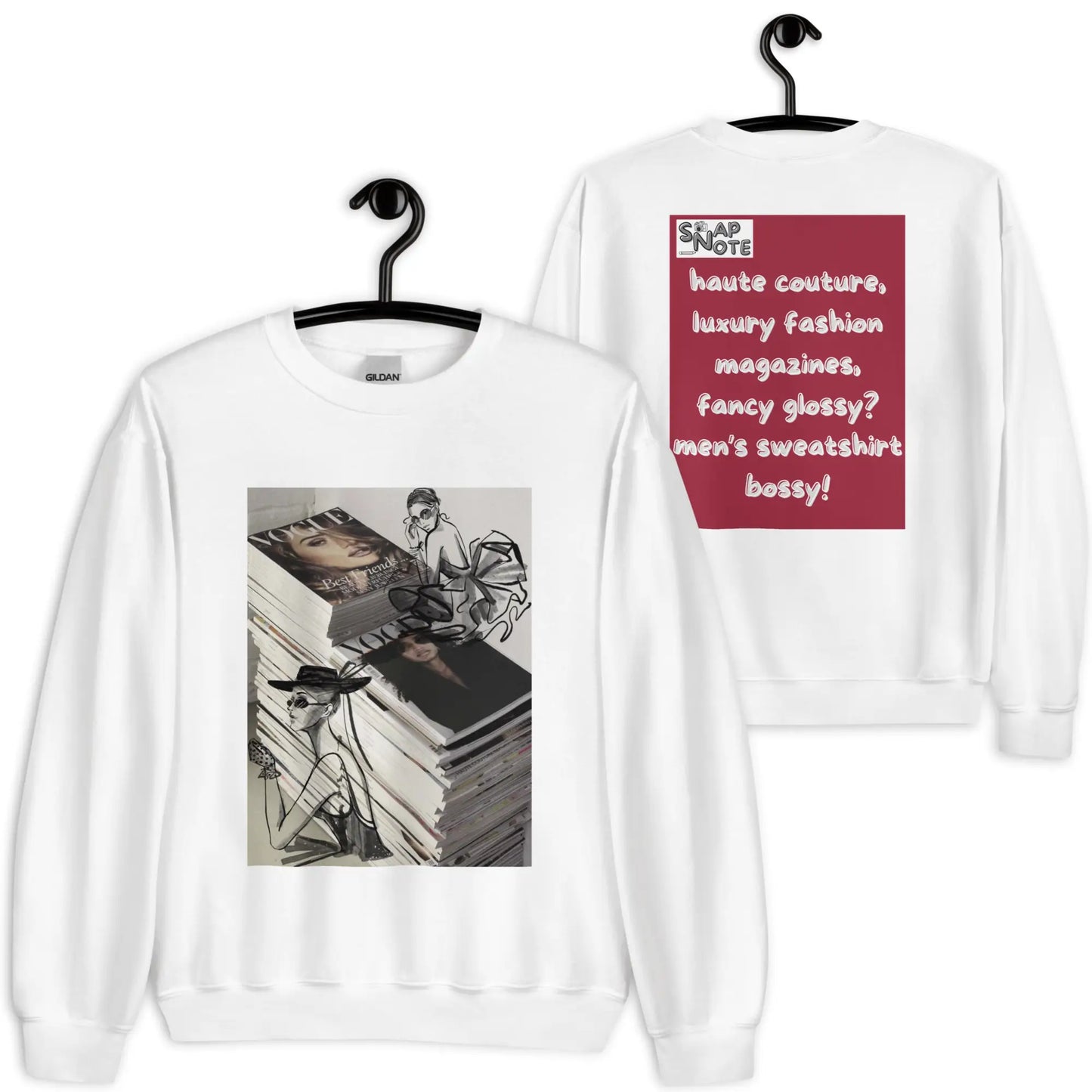 Sweatshirt Jersey Jumper Pullover Sweater Men Women Teenagers Unisex - luxury fashion haute couture burgundy pattern - White - 59.90 - SnapNote streetwear