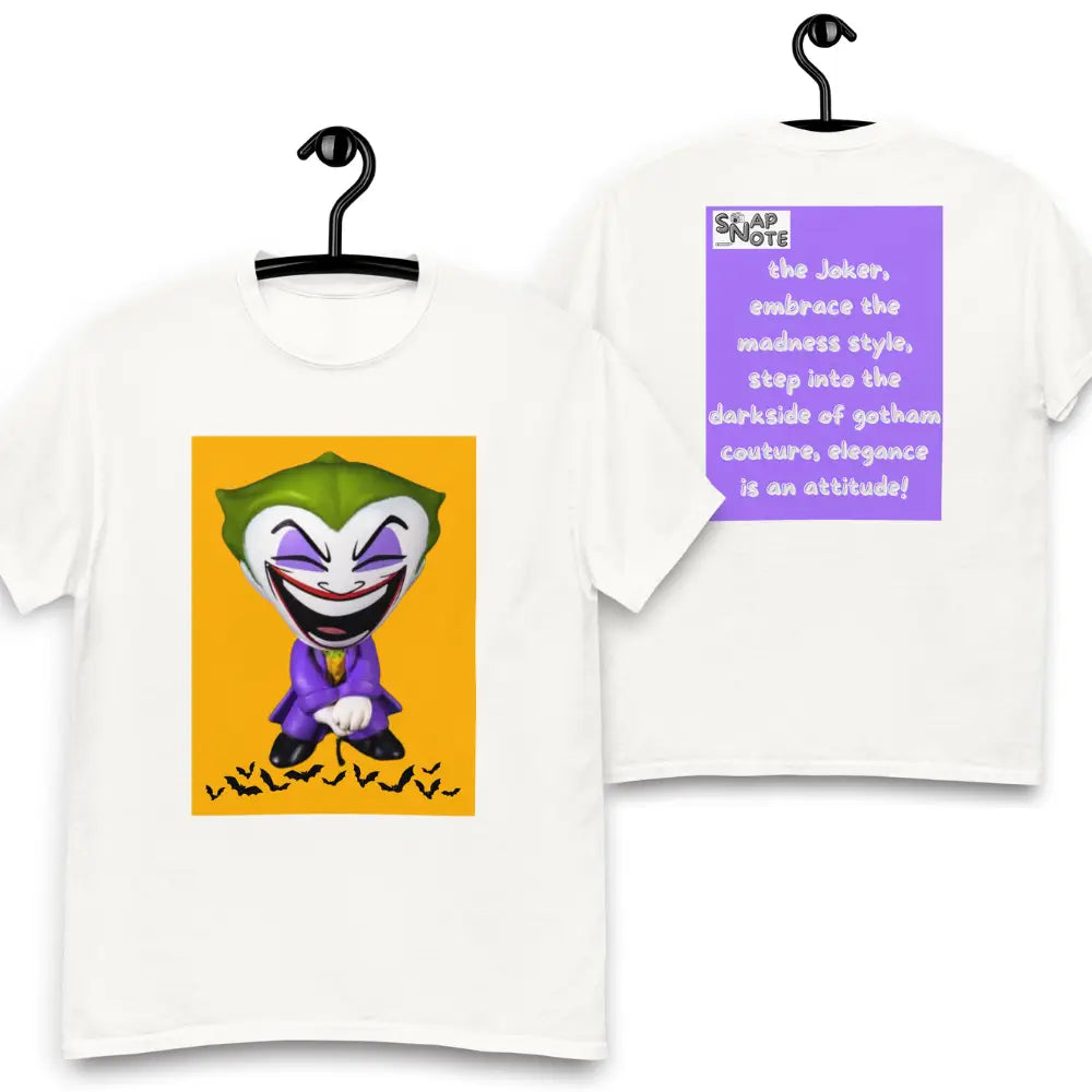 T-Shirt TShirt Tee Men Women Teens Unisex Heavy Cotton Round Neck - comics superhero joker bats purple pattern - White - 34.90 - SnapNote streetwear