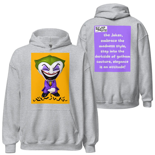 Hoodie Hooded Sweatshirt Hooded Jersey Hooded Jumper Hooded Pullover Hooded Sweater Men Women Teens Unisex - comics joker madness bats purple pattern - Sport-Grey - 74.90 - SnapNote streetwear