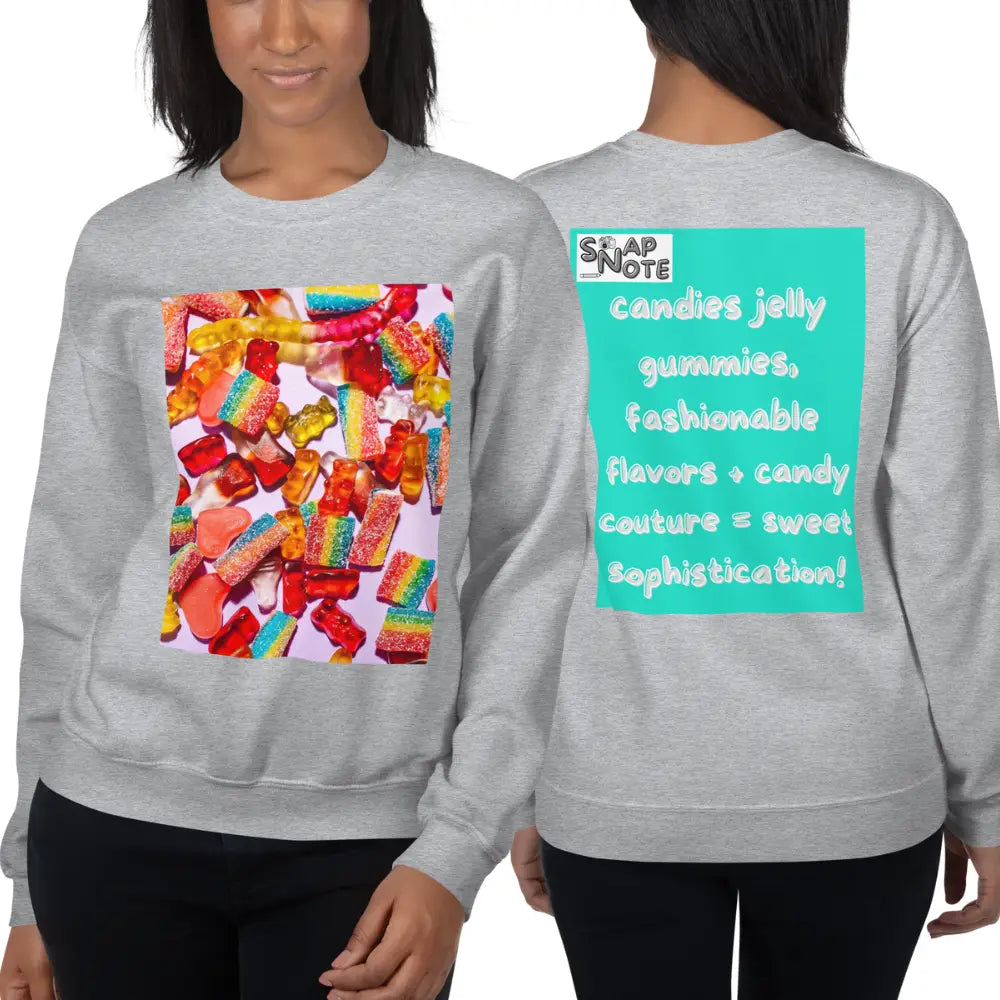 Woman supermodel wearing Sweatshirt Jersey Jumper Pullover Sweater Men Women Teenagers Unisex - candies sweets maths equation turquoise pattern - Sport-Grey - 59.90 - SnapNote streetwear