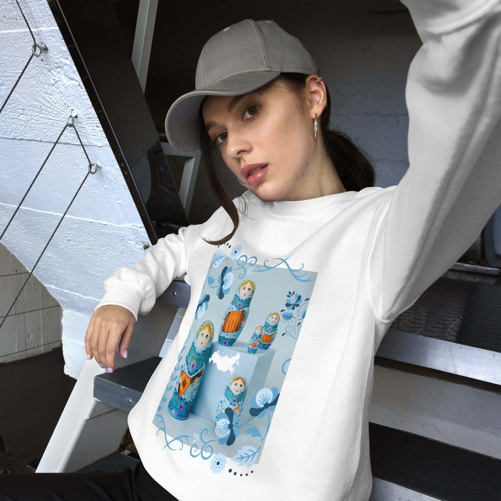 Matrioshkas-Russia-Print-unisex-t-shirts-sweatshirts-pants-accessories-by-SnapNote-Swiss-designed-Streetwear