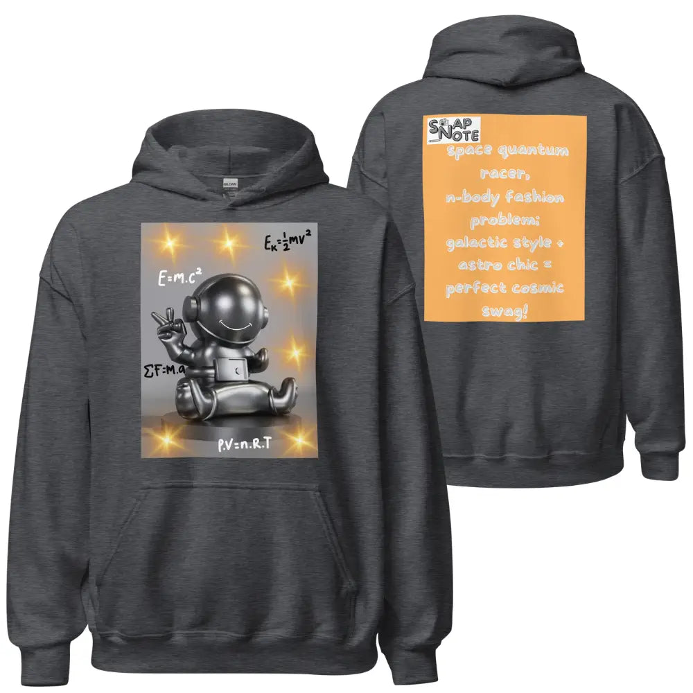 Hoodie Hooded Sweatshirt Hooded Jersey Hooded Jumper Hooded Pullover Hooded Sweater Men Women Teens - spaceman quantum physics equation orange pattern - Dark-Heather - 74.90 - SnapNote streetwear