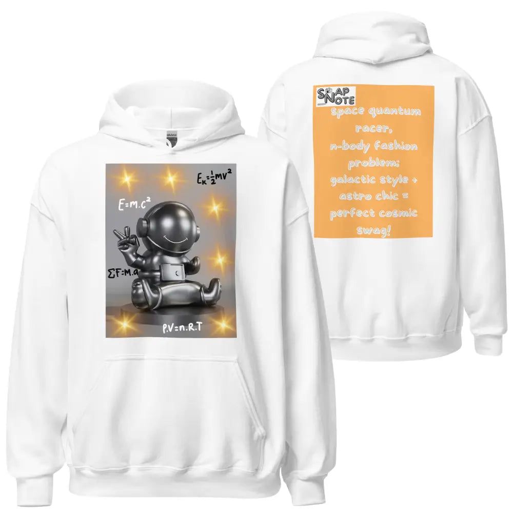 Hoodie Hooded Sweatshirt Hooded Jersey Hooded Jumper Hooded Pullover Hooded Sweater Men Women Teens - spaceman quantum physics equation orange pattern - White - 74.90 - SnapNote streetwear