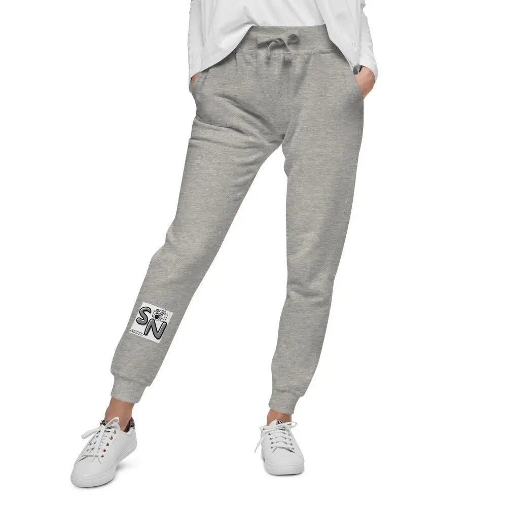 Joggers Unisex Fleece Sweatpants - Brand Logo Print S M L XL 2XL - SnapNote Streetwear