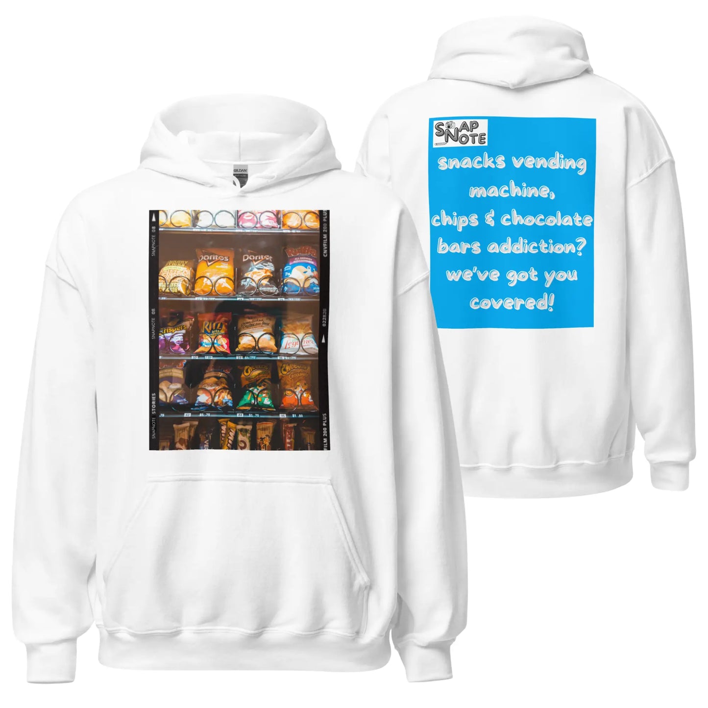 Hoodie Hooded Sweatshirt Hooded Jersey Hooded Jumper Hooded Pullover Hooded Sweater Men Women Teens - chips chocolate vending machine blue pattern - White - 74.90 - SnapNote streetwear