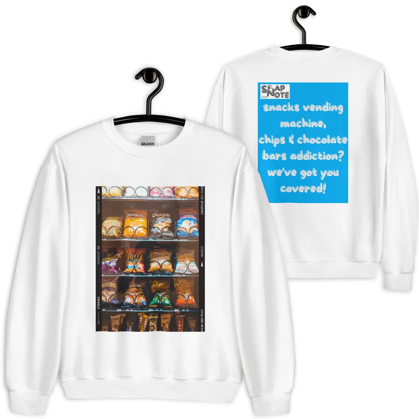 Sweatshirt Jersey Jumper Pullover Sweater Men Women Teenagers Unisex - snacks chips chocolate vending machine blue pattern - White - 59.90 - SnapNote streetwear